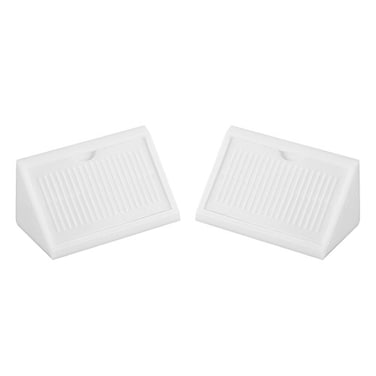 uxcell Plastic Corner Braces Shelf Cabinet Door 90 Degree 4 Holes Angle Brackets with Cover Cap White Pack of 24
