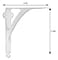 A29 Set of 4 White Shelf Brackets for 8 10 12 Shelves Distressed White Finish 988 X 738 Heavy Duty Iron L Brackets for Wall Shelves Hardware Included
