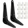 Uenhoy 10 Pack Black Shelf Brackets 4 x 3 inch Metal Floating Shelf Brackets Heavy Duty Wall Mount L Brackets Corner Braces for Wood Boards