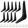 Uenhoy 10 Pack Black Shelf Brackets 4 x 3 inch Metal Floating Shelf Brackets Heavy Duty Wall Mount L Brackets Corner Braces for Wood Boards
