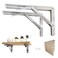 CNNUXI HARDWARE Folding Shelf Brackets 18 inch Heavy DutyMax Load 410 lbStainless Steel Collapsible Shelf BracketWall Mounted Folding Table Bracket Save SpacePack of 2