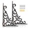 Z Metnal Decorative Shelf Brackets 6 x 9 inch Cast Wrought Iron Metal Mailbox Bracket 90 Right Angle Victorian Brackets Wall Decor Modern Shelving Bracket for DIY Floating Shelves 2 Pcs