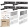 BATODA 6 Floating Shelf Bracket Heavy Duty 4 pcs Solid Steel Blind Shelf Supports Hidden Brackets for Floating Wood Shelves Blind Shelf Support Shelving Mounting Hardware Included Pack 4