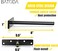 BATODA 6 Floating Shelf Bracket Heavy Duty 4 pcs Solid Steel Blind Shelf Supports Hidden Brackets for Floating Wood Shelves Blind Shelf Support Shelving Mounting Hardware Included Pack 4