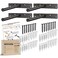BATODA 6 Floating Shelf Bracket Heavy Duty 4 pcs Solid Steel Blind Shelf Supports Hidden Brackets for Floating Wood Shelves Blind Shelf Support Shelving Mounting Hardware Included Pack 4