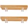 Ihomepark White Shelf Brackets 14 Inch Heavy Duty Wall Mounted Metal Shelving Bracket Decorative Floating Industrial Iron Brackets for Shelves Set of 4