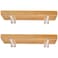 Ihomepark White Shelf Brackets 14 Inch Heavy Duty Wall Mounted Metal Shelving Bracket Decorative Floating Industrial Iron Brackets for Shelves Set of 4