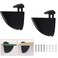 kaileyouxiangongsi Glass Shelf Brackets Adjustable 2PCS Glass Shelf Mounting Brackets Glass Shelf Wall Brackets Black