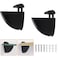 kaileyouxiangongsi Glass Shelf Brackets Adjustable 2PCS Glass Shelf Mounting Brackets Glass Shelf Wall Brackets Black