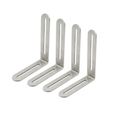 Ulifestar 4 PCS Adjustable LShape Corner Brace ULIFESTAR Heavy Duty Thicken Stainless Steel Joint Right Angle Brackets L Slotted Support Shelf Bracket for PC CaseFixing Furniture100x120x3mm394x472x012