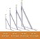 Kersally 8 Inch Shelf Brackets 4 Pack Heavy Duty L White Shelf Brackets 90 Degree Triangle Metal Supports for DIY Floating Shelf with Screws