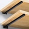 Jamiikury 16 Inch Floating Shelf Brackets Heavy Duty Square Shelving Brackets Metal Floating Shelf Supports Black Wall Mount Brackets 4 Pack