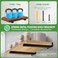 Jamiikury 16 Inch Floating Shelf Brackets Heavy Duty Square Shelving Brackets Metal Floating Shelf Supports Black Wall Mount Brackets 4 Pack