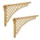 HARPOON 2 Pack Heavy Duty Cast Iron Victorian Shelf Bracket 8 Inches Gold Baroque LShaped Shelf Brackets DIY Projects Hardware Included