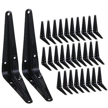 HEART ART 30 Pack Shelf Bracket 4 Inch Heavy Duty Shelf BracketsFloating Shelf Bracket L BracketsMetal Shelf Brackets for Wall 4L x 3H x14W