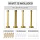 OVOV Gold Industrial Pipe Shelf Brackets Heavy Duty Pipe Floating Shelf Bracket Rustic Wall Mounted Shelving Support for Wood Board 14 Inch 4 Pack