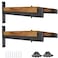 OVOV 4 Pcs Heavy Duty Shelf Brackets Wall Mounted Industrial Metal Shelf Supports 8 4pcs Black