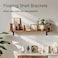 OVOV 4 Pcs Heavy Duty Shelf Brackets Wall Mounted Industrial Metal Shelf Supports 8 4pcs Black