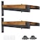 OVOV 4 Pcs Heavy Duty Shelf Brackets Wall Mounted Industrial Metal Shelf Supports 8 4pcs Black
