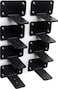 MHMYDZ 8 Pack 4 inch Black Hidden L Shelf Bracket 15 Inch Thicked Iron Floating Shelf Brackets Rustic Industrial Metal Brackets for Shelf Support