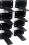 MHMYDZ 8 Pack 4 inch Black Hidden L Shelf Bracket 15 Inch Thicked Iron Floating Shelf Brackets Rustic Industrial Metal Brackets for Shelf Support
