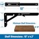 LEOPO 10 inch Folding Shelf Brackets2 Pack Foldable Heavy Duty Triangle Collapsible Wall Mounted Brackets for Fold Down Table Space Saving for Bench Table with Screws Black