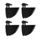 Qikuver Adjustable Glass Shelf Bracke Adjustable WoodGlass Shelf Bracket Wall Mount Polished Chrome 4 Pack for 223 mm Thickness Shelf B Black