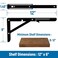 LEOPO 12 inch Folding Shelf Brackets2 Pack Foldable Heavy Duty Triangle Collapsible Wall Mounted Brackets for Fold Down Table Space Saving for Bench Table with Screws Black