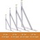 Kersally 12 Inch Heavy Duty Shelf Brackets 10 Pack 90 Degree Triangle L Brackets for Shelves White Metal Large Wall Mount Angle L Bracket with Screws for Garage Storage and Closet