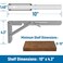 LEOPO 10 inch Folding Shelf Brackets2 Pack Foldable Heavy Duty Triangle Collapsible Wall Mounted Brackets for Fold Down Table Space Saving for Bench Table with Screws Stainless Steel