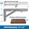 LEOPO 8 inch Folding Shelf Brackets2 Pack Foldable Heavy Duty Triangle Collapsible Wall Mounted Brackets for Fold Down Table Space Saving for Bench Table with Screws Stainless Steel