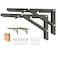 Medach Folding Shelf Brackets Heavy Duty 2 Pcs 8 Inch Shelf BracketsCollapsible Shelf Brackets 8 10 12 14 16 18 20in for Foldable Shelf Wall Mounted Folding Table Brackets SpaceSaving