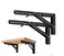 MIKMAYTOO Black Folding Shelf Brackets Max Load 220 lb Heavy Duty DIY Wall Mounted Shelf Bracket Space Saving for Table Work Bench 16 INCH2PCS