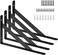 Kersally 12 Inch Shelf Brackets 4 Pack Heavy Duty L Shelf Brackets 90 Degree Triangle Metal Supports for DIY Floating Shelf with Screws Black