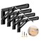 Yarssihha 8 Inch Folding Shelf Bracket 4 Pack Heavy Duty Wall Mounted Foldable Brackets SpaceSaving Metal Collapsible Shelf Brackets Max Load180lbs