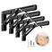 Yarssihha 8 Inch Folding Shelf Bracket 4 Pack Heavy Duty Wall Mounted Foldable Brackets SpaceSaving Metal Collapsible Shelf Brackets Max Load180lbs