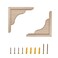 Antrader Solid Wall Mount Wood Shelf Bracket 6 Inch Wooden Shelf Brackets DIY Wood Bracket Include Mounting Screws Pack of 2