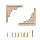 Antrader Solid Wall Mount Wood Shelf Bracket 6 Inch Wooden Shelf Brackets DIY Wood Bracket Include Mounting Screws Pack of 2