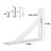 BUHYUHB White Shelf Bracket 6 Packs Wall Shelf Brackets Heavy Duty 4 X 6 Inch 90 Degree Floating Shelves Tripod Triangle Shelf Brackets for Floating Wood Shelves