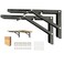 Medach Folding Shelf Brackets Heavy Duty 12 Inch Shelf BracketsCollapsible Shelf Brackets for Foldable Shelf Wall Mounted Folding Table Brackets SpaceSaving