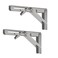 MIKMAYTOO Stainless Folding Shelf Brackets Heavy Duty Stainless Steel Collapsible Shelf Bracket for Bench Table Space Saving DIY Bracket Max Load 550lb 6 INCH2PCS