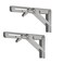 MIKMAYTOO Stainless Folding Shelf Brackets Heavy Duty Stainless Steel Collapsible Shelf Bracket for Bench Table Space Saving DIY Bracket Max Load 550lb 10 INCH2PCS