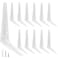 Suiwotin 12pcs 6 Inch Shelf Brackets Heavy Duty L Bracket Shelf Corner Brace Right Angle Bracket 5x6 Inch Floating Shelf Wall Mount Bracket White