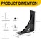 PICESA Heavy Duty Shelf Bracketsmax Load 900 LBSPremium Alloy Metal Mantel Brackets Set of 2 Fireplace Mantel Brackets Countertop Support Brackets Matte Black 6 inch x 5 inch
