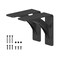 PICESA Heavy Duty Shelf Bracketsmax Load 900 LBSPremium Alloy Metal Mantel Brackets Set of 2 Fireplace Mantel Brackets Countertop Support Brackets Matte Black 6 inch x 5 inch