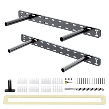 Craftersmark 2pcs Floating Shelf Hardware Heavy Duty Hidden Shelf Brackets SupportWall Mounting Invisible Floating Shelves Bracket with Jig 18 x 8 x 15 with Tools