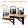 Storystore Folding Shelf Brackets 8 Inch Heavy Duty Metal Collapsible Shelf Bracket for Bench Table Shelf Hinge Wall Mounted Space Saving DIY Bracket Max Load 150 lb 2 PCS Black