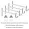 AddGrace Closet Rod Bracket Heavy Duty Shelf Brackets 10 Inch White Wall Mounted Closet Rod Support with Pole Holder Industrial Iron Shelving Supports with Hook 4 Pack