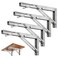 Storystore Folding Shelf Brackets 8 Inch Heavy Duty Stainless Steel Collapsible Shelf Bracket for Bench Table Space Saving DIY Bracket Max Load 550lb 4 PCS