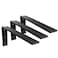 Walwe Countertop Support Bracket 3 Pack 14 inch Heavy Duty 38 Thick Black Granite Countertop Bracket 14x6x25 Shelf L Bracket Mantel Corbels for QuartzGraniteWoodConcretLaminate Countertops